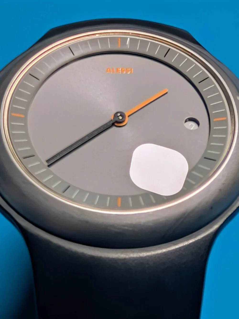 2004 Alessi Tondo AL7002 Watch by Alberto Meda 38mm by Seiko Black/Grey/Orange